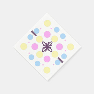 Serviette En Papier Design pastel pointillé