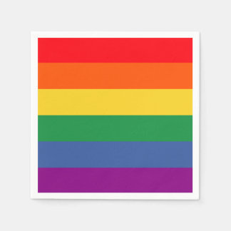 Serviette En Papier Design simple avec drapeau arc-en-ciel lgbtq
