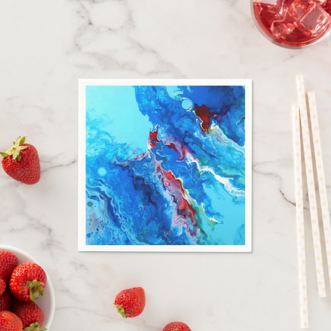 Serviette En Papier Designer Print Napkin (En situation)