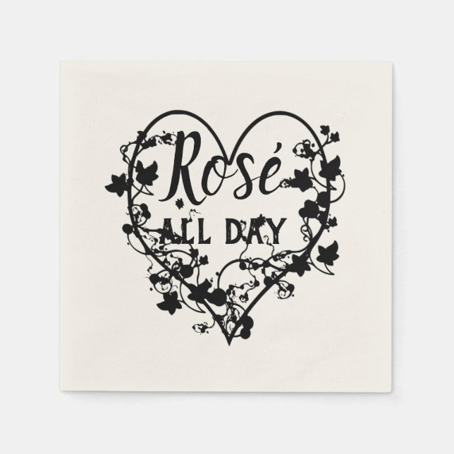 Serviette En Papier Designs Black Heart (Devant)