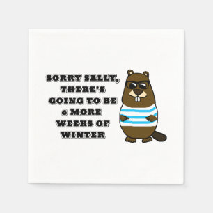 Serviette En Papier Désolé Sally, 6 semaines supplémentaires d'hiver