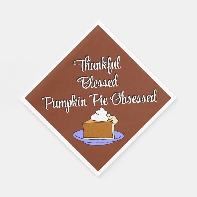 Serviette En Papier Dessert à tarte Citrouille de Thanksgiving (Coin)