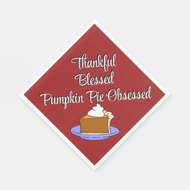 Serviette En Papier Dessert à tarte Citrouille de Thanksgiving (Coin)