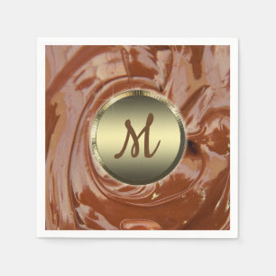 Serviette En Papier Dessert au chocolat fondu et au tourbillon de fudg