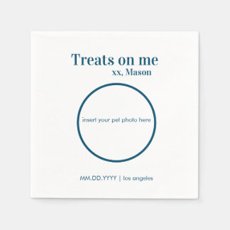 Serviette En Papier Dessert De Mariage Personnalisé Chien/Chat/Animal