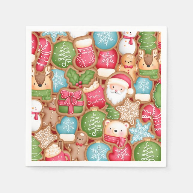 Serviette En Papier Dessert de Noël (Devant)