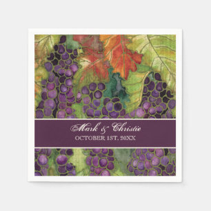 Serviette En Papier Dessert Réception Naples Vignoble Vignoble Mariage