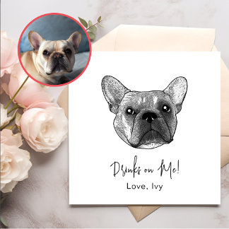 Serviette En Papier Dessin à la main de Chien à Chien Français Personn