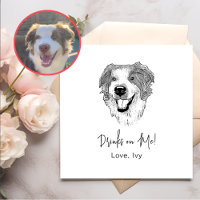 Dessin à la main de chien berger australien person