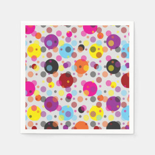 Serviette En Papier Dessin à pois colorés