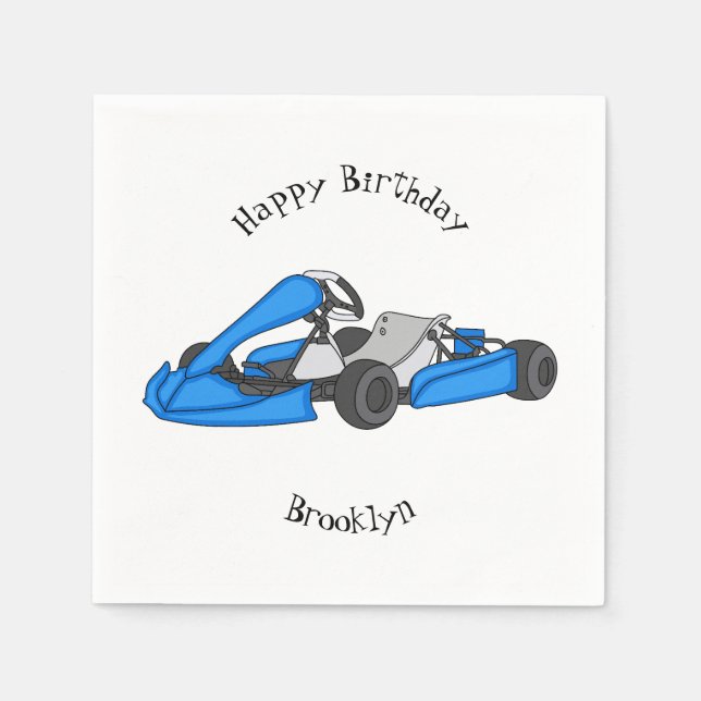 Serviette En Papier dessin animé de Kart racing (Devant)