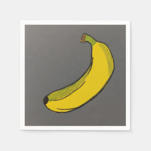 Serviette En Papier Dessin au crayon de banane