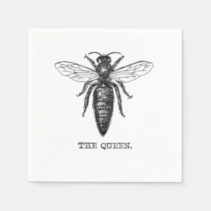 Serviette En Papier Dessin classique de l'illustration de Queen Bee