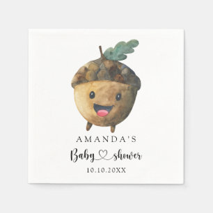 Serviette En Papier Dessin d'automne sur le Baby shower des glands