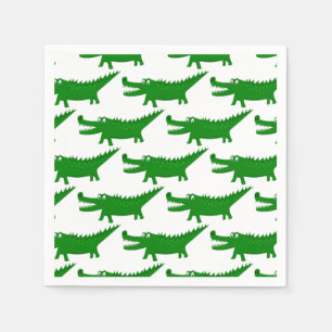 Serviette En Papier Dessin de bébé alligator mignon