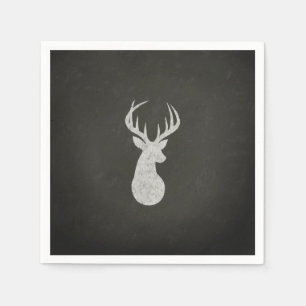 Serviette En Papier Dessin de calcaire de cerfs avec Antlers