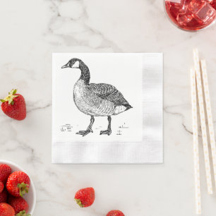 Serviette En Papier Dessin de la nature de l'oie canadienne
