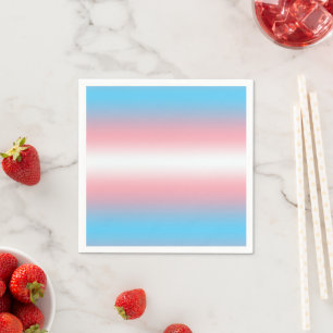 Serviette En Papier Dessin de motif de drapeau de fierté transgenre