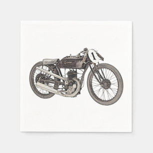 Serviette En Papier Dessin de moto italien Garelli 1926