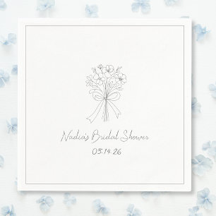 Serviette En Papier Dessin de style main Dessin Fête des mariées Cool