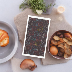 Serviette En Papier Dessin des éléphants