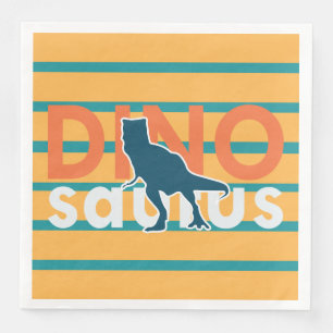 Serviette En Papier Dessin en dino coloré de jurassique dinosaure T-re
