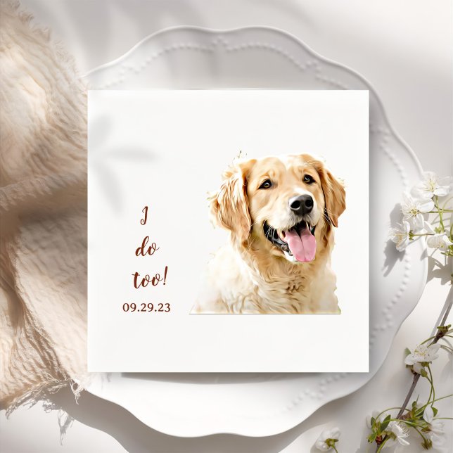 Serviette En Papier Dessin Golden Retriever Chien Personnalisé Je fais (Créateur téléchargé)