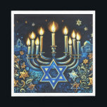 Serviette En Papier Dessin Hanoukka Gift Menorah Pastel<br><div class="desc">Des objets de vacances à thème conçus par Umua. Imprimé et expédié par Zazzle ou ses filiales.</div>
