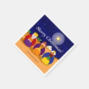 Serviette En Papier Dessin "Les Trois Rois" / "Les Trois Sages",