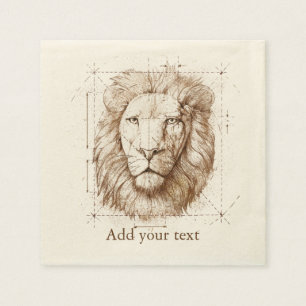 Serviette En Papier Dessin Lion