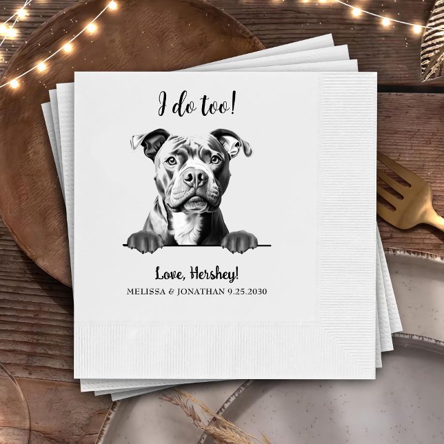 Serviette En Papier Dessin main de chien robuste Personnalisé Je fais  (Créateur téléchargé)