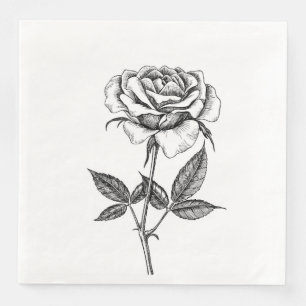 Serviette En Papier dessin rose