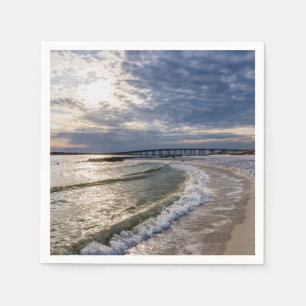 Serviette En Papier Destin Florida Soirée Vagues Papier Napkin