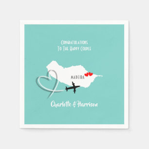 Serviette En Papier Destination tropicale Mariage Madère