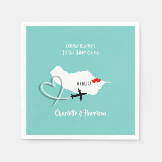 Serviette En Papier Destination tropicale Mariage Madère