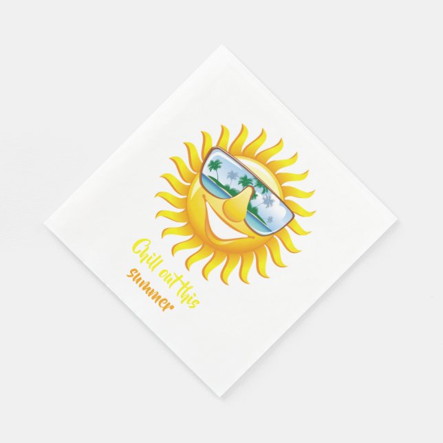 Serviette En Papier Détendez-vous cet été (Coin)