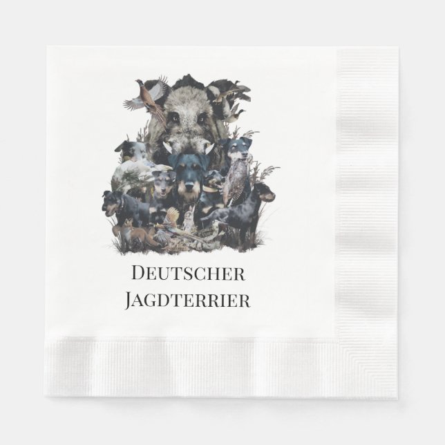 Serviette En Papier Deutscher Jagdterrier (Devant)