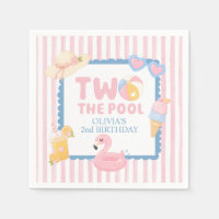 Deux à la fête d'anniversaire 2 ans de piscine d'é