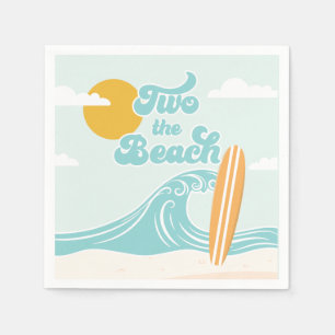 Serviette En Papier Deux à la plage Fête d'anniversaire 2ème anniversa