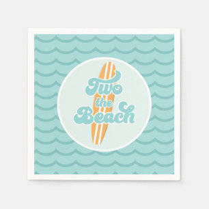 Serviette En Papier Deux à la plage Fête d'anniversaire pour 2 ans à l
