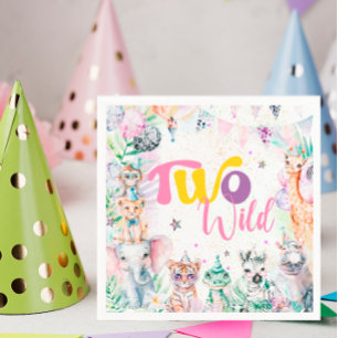 Serviette En Papier Deux animaux sauvages de Safari Tropical Deuxième 