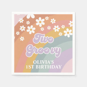 Serviette En Papier Deux arc-en-ciel rétro Super