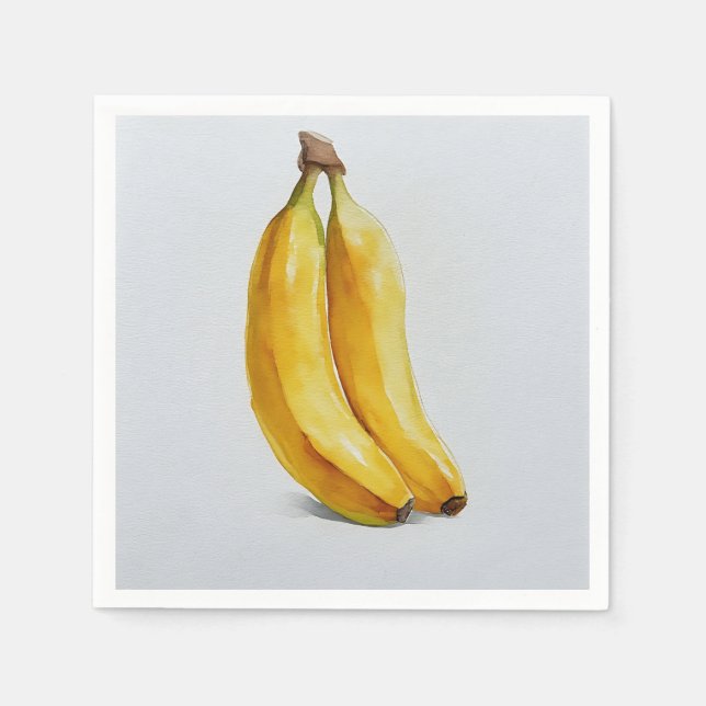 Serviette En Papier Deux bananes fraîches en synchronisation (Devant)