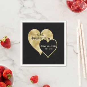 Serviette En Papier Deux coeurs