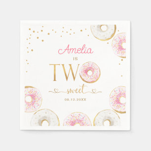 Serviette En Papier Deux douces beignets d'or rose