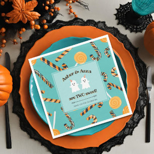 Serviette En Papier Deux doux bonbons d'Halloween Ghost jumeaux Annive