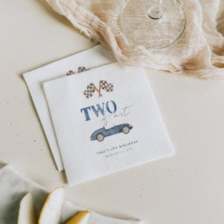 Serviette En Papier DEUX FAST Blue Retro