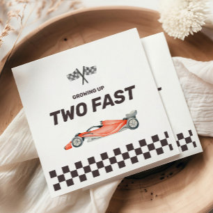 Serviette En Papier Deux Fast Race Car 2nd Boy's Birthday Party