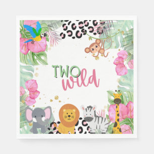 Serviette En Papier Deux filles de la jungle sauvage papier serviette