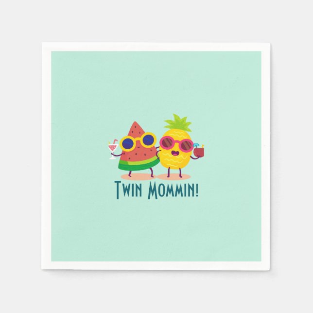 Serviette En Papier Deux fruits d'été (Devant)